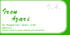 iren azari business card